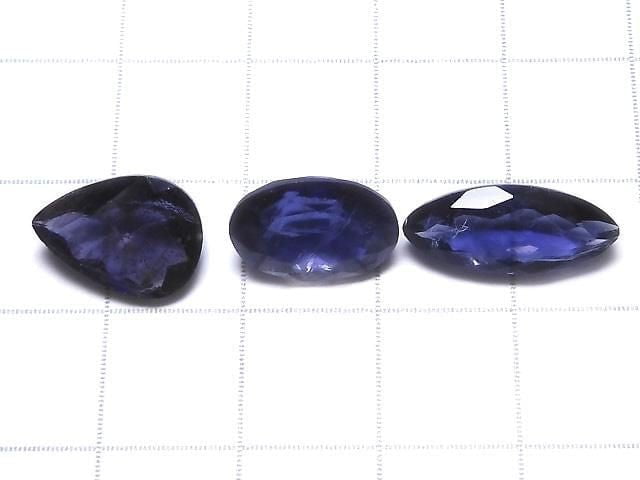 [Video][One of a kind] High Quality Iolite AAA- Loose stone Faceted 3pcs Set NO.37