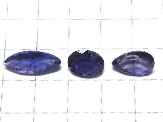 [Video][One of a kind] High Quality Iolite AAA- Loose stone Faceted 3pcs Set NO.43
