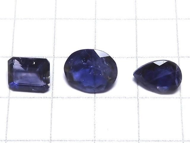 [Video][One of a kind] High Quality Iolite AAA- Loose stone Faceted 3pcs Set NO.47