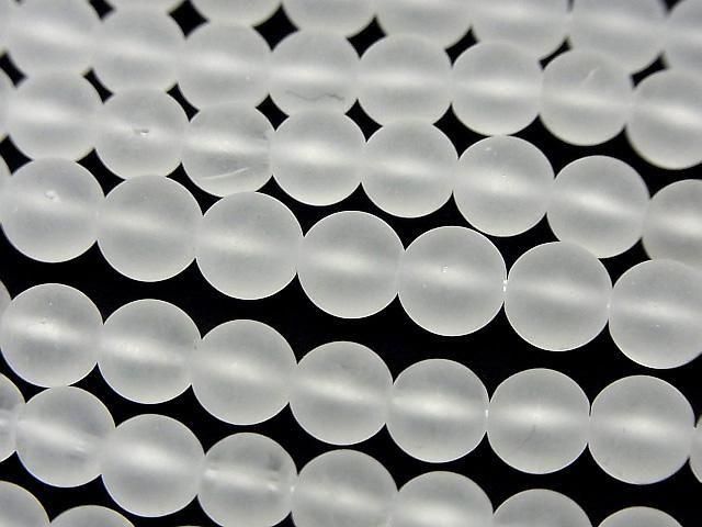 [Video]Frosted Quartz AAA- Round 6mm 1strand beads (aprx.15inch/37cm)