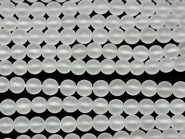 [Video]Frosted Quartz AAA- Round 6mm 1strand beads (aprx.15inch/37cm)