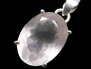 [Video][One of a kind] High Quality Rose Quartz AAA Faceted Pendant Silver925 NO.21