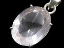 [Video][One of a kind] High Quality Rose Quartz AAA Faceted Pendant Silver925 NO.23