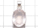 [Video][One of a kind] High Quality Rose Quartz AAA Faceted Pendant Silver925 NO.23