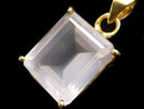 [Video][One of a kind] High Quality Rose Quartz AAA Faceted Pendant Silver925 NO.26