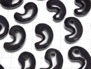 [Video] Black Obsidian AAA Comma Shaped Bead 30x20mm 1pc
