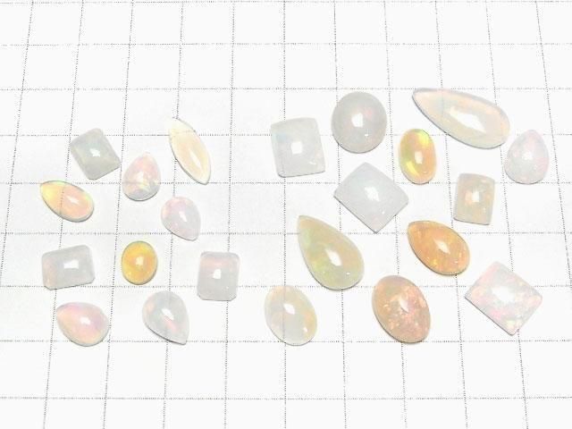 [Video]High Quality Ethiopian Opal AAA- Mixed Shape Cabochon 5pcs