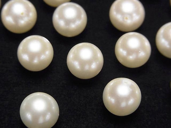 [Video] Japanese Akoya Pearl AAA Round 8-8.5mm White [Drilled Hole] 1pc