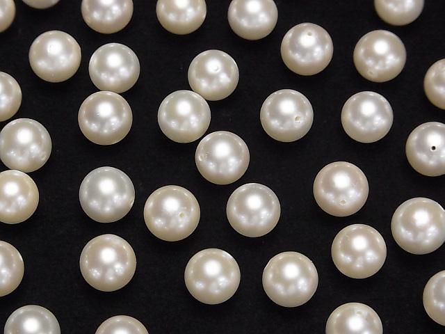 [Video] Japanese Akoya Pearl AAA Round 8-8.5mm White [Drilled Hole] 1pc
