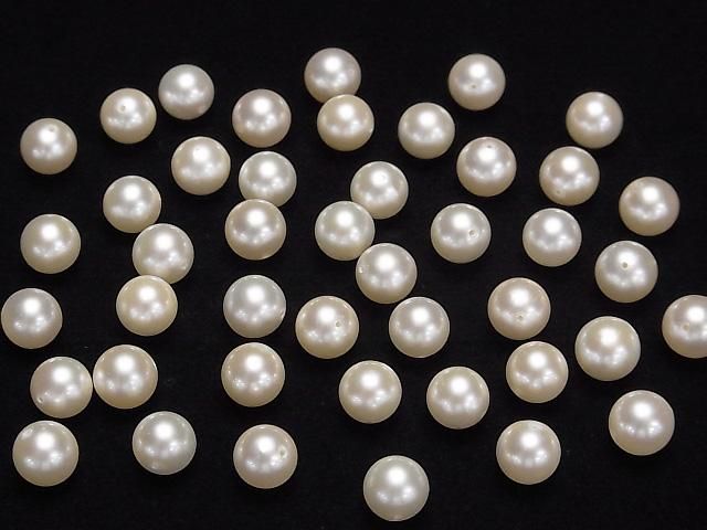 [Video] Japanese Akoya Pearl AAA Round 8-8.5mm White [Drilled Hole] 1pc