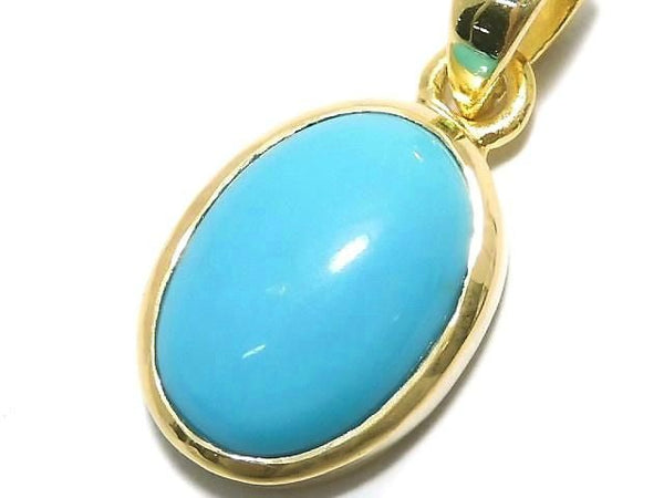 [Video][One of a kind] Kingman Turquoise AAA Pendant 18KGP NO.74