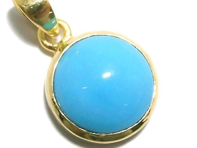 [Video][One of a kind] Kingman Turquoise AAA- Pendant 18KGP NO.76