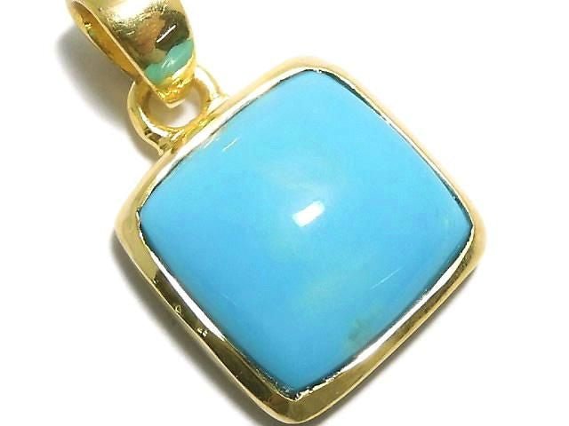 [Video][One of a kind] Kingman Turquoise AAA Pendant 18KGP NO.79