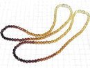 [Video] Baltic Amber Faceted Round 5mm Color Gradation Necklace