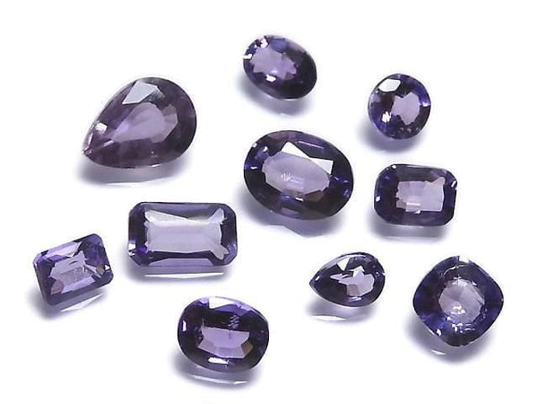 [Video][One of a kind] High Quality Purple Scapolite Loose stone Faceted 10pcs Set NO.1
