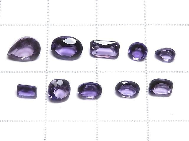 [Video][One of a kind] High Quality Purple Scapolite Loose stone Faceted 10pcs Set NO.1