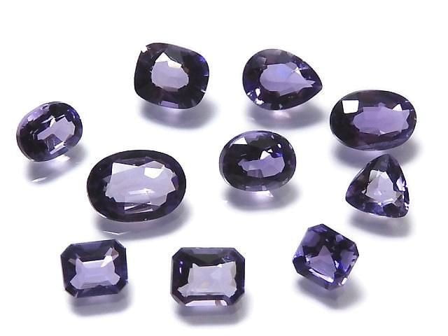 [Video][One of a kind] High Quality Purple Scapolite Loose stone Faceted 10pcs Set NO.4