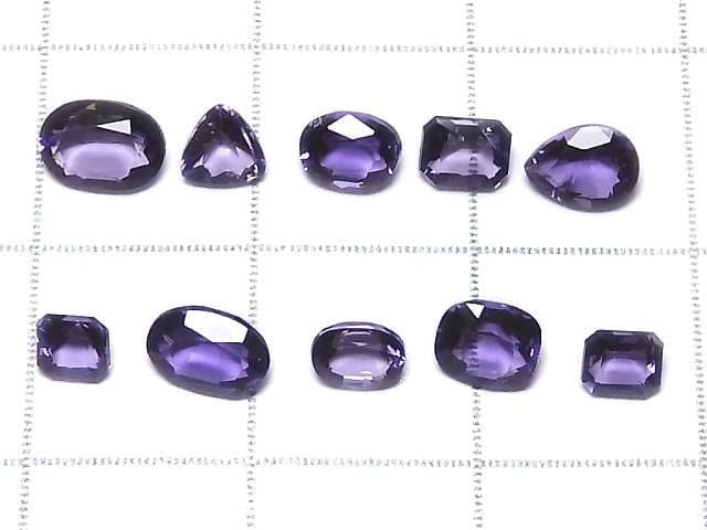 [Video][One of a kind] High Quality Purple Scapolite Loose stone Faceted 10pcs Set NO.4