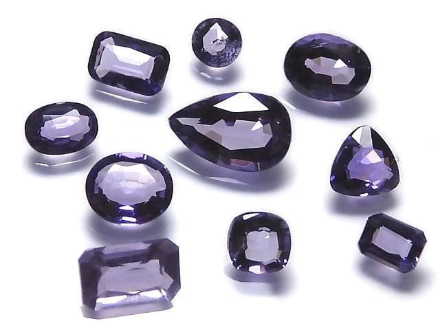 [Video][One of a kind] High Quality Purple Scapolite Loose stone Faceted 10pcs Set NO.5