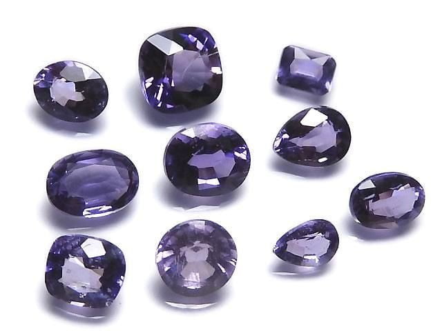 [Video][One of a kind] High Quality Purple Scapolite Loose stone Faceted 10pcs Set NO.8
