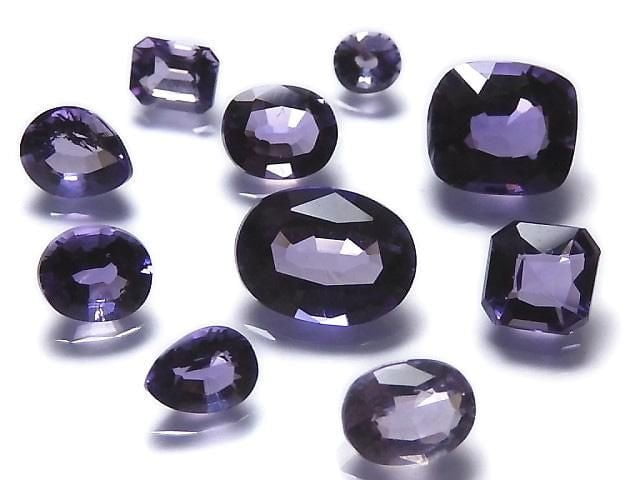 [Video][One of a kind] High Quality Purple Scapolite Loose stone Faceted 10pcs Set NO.12