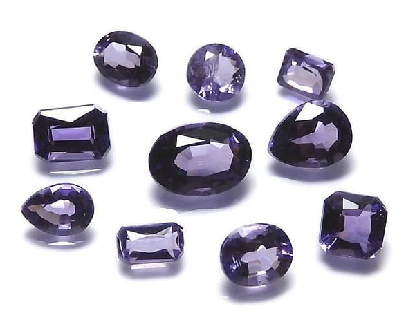 [Video][One of a kind] High Quality Purple Scapolite Loose stone Faceted 10pcs Set NO.14
