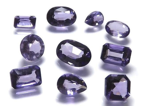[Video][One of a kind] High Quality Purple Scapolite Loose stone Faceted 10pcs Set NO.15
