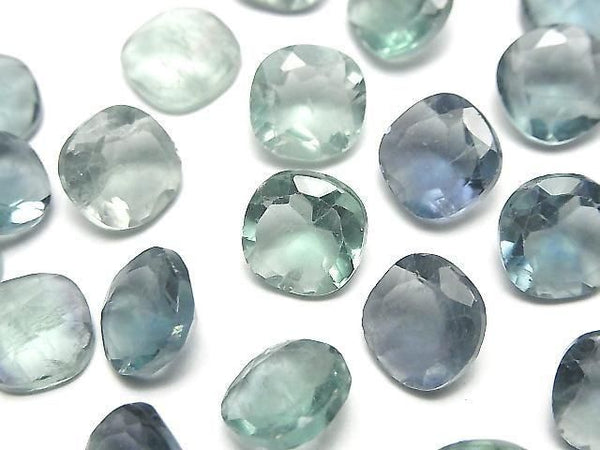 [Video]High Quality Green Fluorite AAA- Loose stone Square Faceted 10x10mm 2pcs