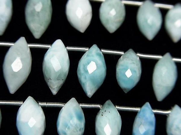 [Video]Larimar Pectolite AA++ Marquise Rice Faceted Briolette half or 1strand (24pcs)