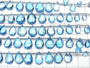 [Video]High Quality Swiss Blue Topaz AAA Pear Shape Faceted Briolette half or 1strand (10pcs)