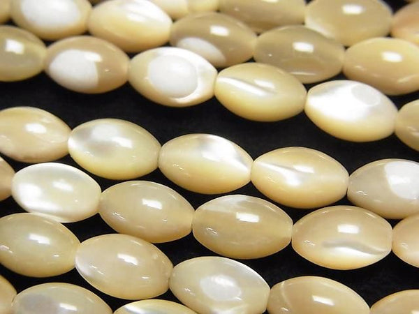 [Video]Mother of Pearl MOP Beige Rice 9x6x6mm 1strand beads (aprx.15inch/37cm)