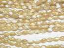 [Video]Mother of Pearl MOP Beige Rice 9x6x6mm 1strand beads (aprx.15inch/37cm)