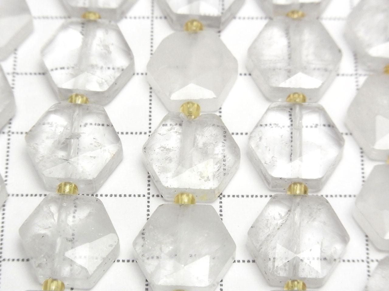 Crystal AA Hexagon Cut 12x13mm Half or 1-Strand Beads (approx. 15inch/36cm)