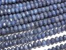 [Video]High Quality! Sapphire AA++ Mirror Faceted Button Rondelle 4x4x3mm 1strand beads (aprx.15inch/37cm)