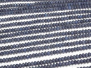 [Video]High Quality! Sapphire AA++ Mirror Faceted Button Rondelle 4x4x3mm 1strand beads (aprx.15inch/37cm)