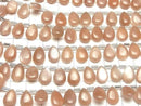 [Video]High Quality Peach Moonstone AA++ Pear shape (Smooth) 12x8mm half or 1strand (18pcs)