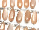 [Video]High Quality Peach Moonstone AA++ Pear shape (Smooth) 15x6mm half or 1strand (18pcs)