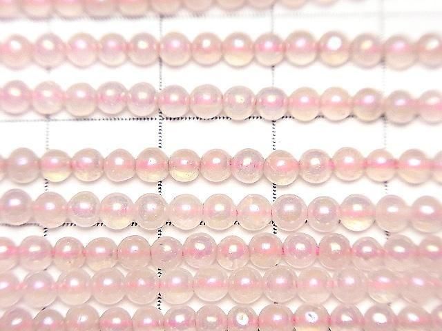 [Video] Flash, Rose Quartz Round 3mm 1strand beads (aprx.14inch/34cm)