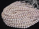 [Video] Fresh Water Pearl AA Rice 10x8x8mm Lavender Pink 1strand beads (aprx.14inch/34cm)