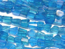 [Video]High Quality Neon Blue Apatite AA++ Faceted Nugget half or 1strand beads (aprx.7inch/18cm)