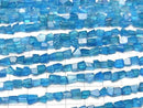[Video]High Quality Neon Blue Apatite AA++ Faceted Nugget half or 1strand beads (aprx.7inch/18cm)