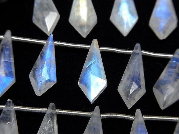 [Video]High Quality Rainbow Moonstone AAA- Deformed Diamond Shape 1strand (8pcs)