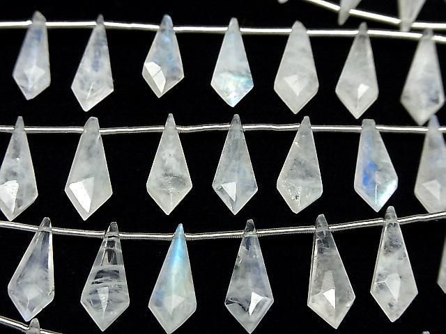 [Video] Rainbow Moonstone AA++ Deformed Diamond Shape 1-strand (8pcs)