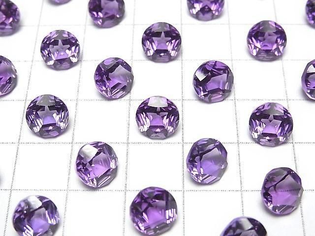 [Video]High Quality Amethyst AAA Loose stone Round Star Faceted Fancy 8x8mm 1pc