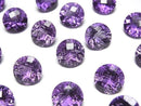 [Video]High Quality Amethyst AAA Loose stone Carved Round Checker cut 10x10mm 1pc