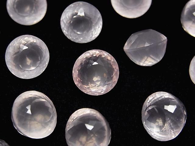 [Video]High Quality Rose Quartz AAA Loose stone Round Portuguese cut 12x12mm 1pc