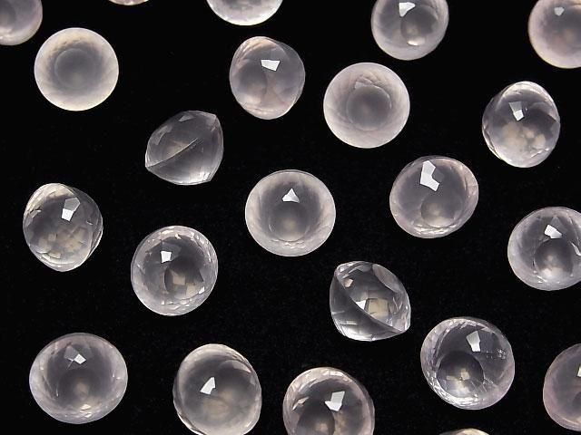 [Video]High Quality Rose Quartz AAA Loose stone Round Portuguese cut 12x12mm 1pc