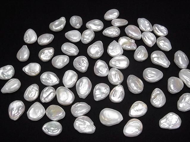 [Video]Fresh Water Pearl AA++ Loose stone Natural Pear shape 16-20mm White 5pcs