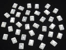 [Video] High Quality White Shell (Silver-lip Oyster) AAA Rectangle Cabochon 8x6mm 5pcs