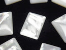 [Video] High Quality White Shell (Silver-lip Oyster) AAA Rectangle Cabochon 18x13mm 2pcs